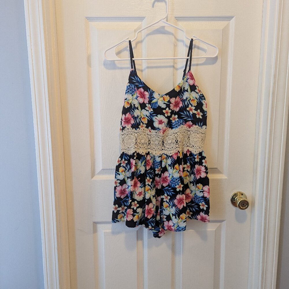 Maze floral romper - M